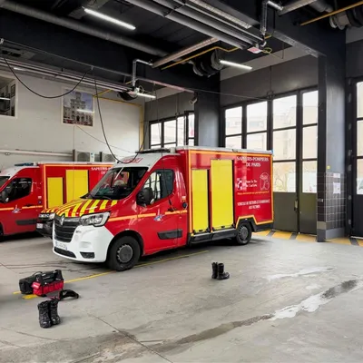 Caserne de pompiers chauffée par tubes radiants gaz